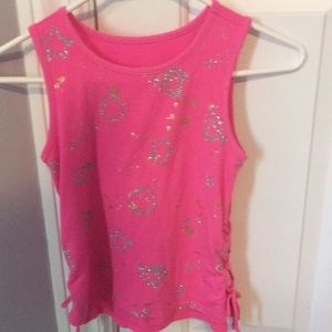Justice pink tank/tee